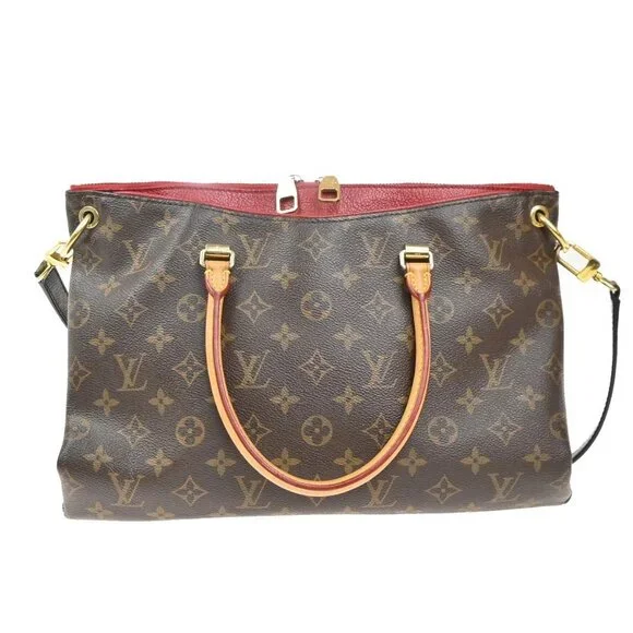 LOUIS VUITTON Pallas 2Way Shoulder Hand Bag Monogram Leather Red M41175 638EG327 - Picture 3 of 16